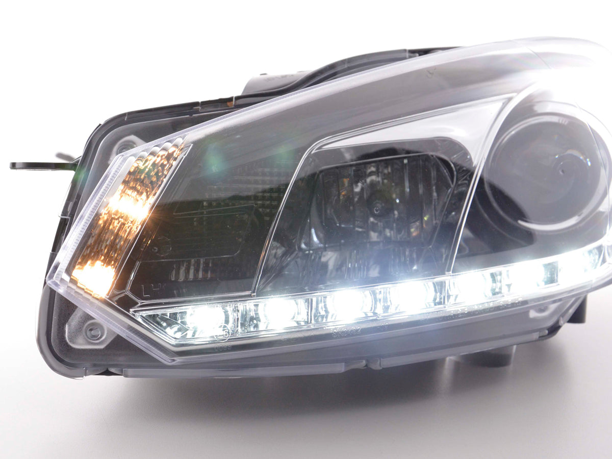 Scheinwerfer Set Daylight LED Tagfahrlicht VW Golf 6 Typ 1K 08- chrom Scheinwerfer Set Daylight LED Tagfahrlicht VW Golf 6 Typ 1K 08- chrom